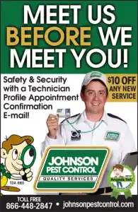 Meet Us Before We Meet You Johnson Pest Control infographic
